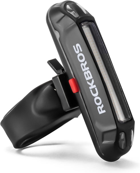 ROCKBROS USB Rechargeable LED Bike Tail Light, 6 Modes IPX4 Rear Light for Night Riding