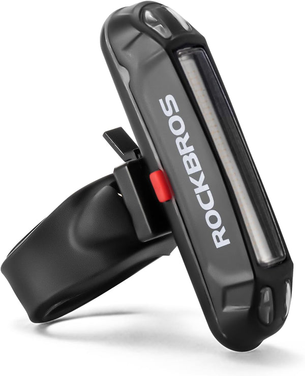 ROCKBROS USB Rechargeable LED Bike Tail Light, 6 Modes IPX4 Rear Light for Night Riding
