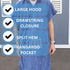 Swimmers Quick Dry Blue Surf Poncho Changing Robe with Hood - Microfiber Towel