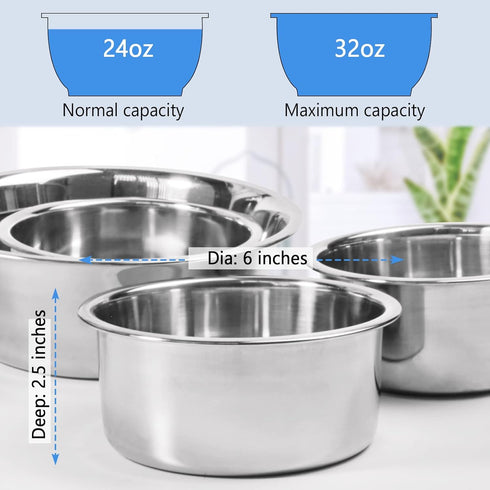 Raised Small Dog Bowls, Wall Mount Pet Bowl, Collapsible Elevated Bowl for Dog Cat Chicken Coop - 4 Cups