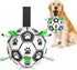 Dog Soccer Ball Toys with Straps - 8 Inch Large Herding Ball for Tug of War, Birthday Gifts, Water Toy for Medium Large