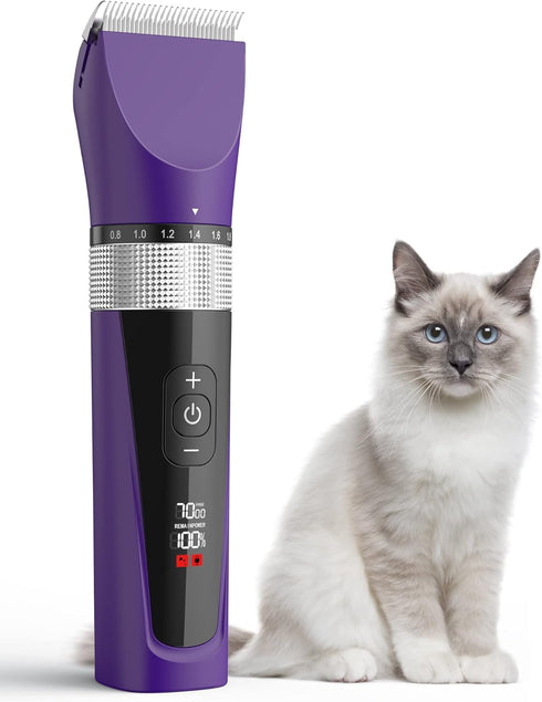 oneisall Cat Clippers for Matted Hair, 5-Speed Low Noise Cat Grooming Kit