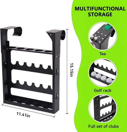 Strollers,12-Club 10-Ball 4 Golf Stroller Attachment - Metal Golf Club Holder for & hooks Capacity with Adjustable