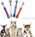 Orgrimmar 3-Sided Pet Toothbrush - Dog Toothbrush for Cleaning Mouth and Removing Bad Breath Tartar (4 Count)
