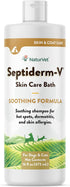 NaturVet Septiderm-V Skin Care Bath Wash for Dogs & Cats – Pet Shampoo, Grooming Aid for Itching & Hot Spots – 16 Oz.