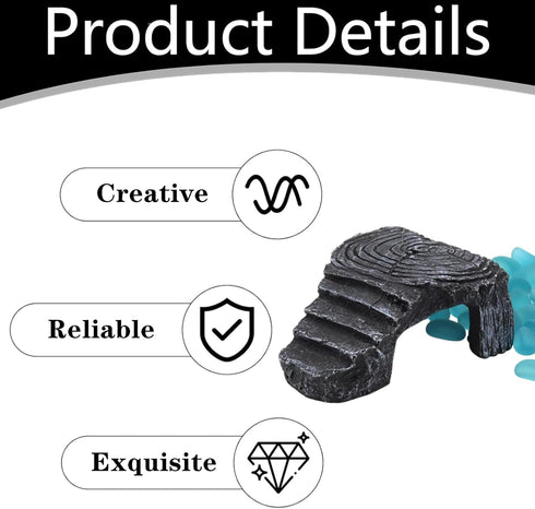 JLEivvi 1 Pcs Hermit Crab Hideout Universal Hermit Crab Accessories Resin Climbing Toys for Reptile Amphibians Supplies