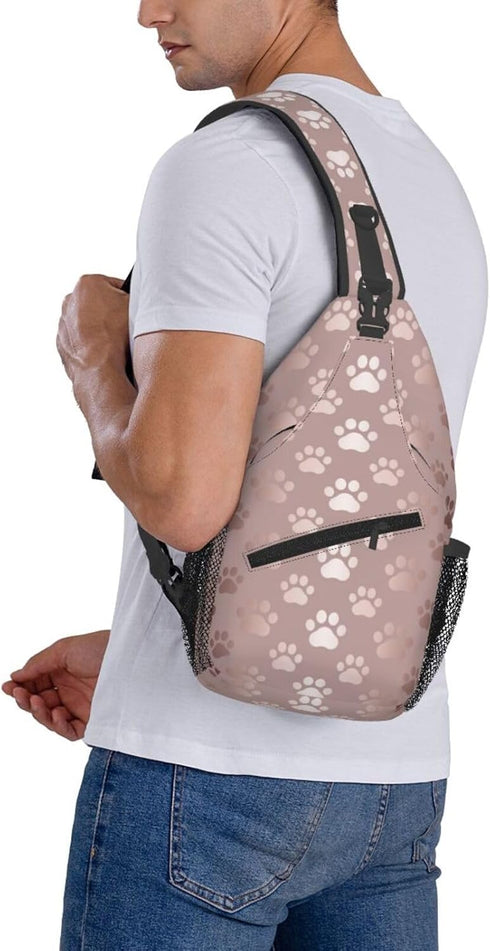 Stylish Sling Bag for Women Men, Casual Backpack Crossbody Chest Shoulder Bag for Gym Sports Travel Hiking
