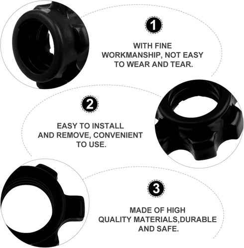 VOSAREA 4pcs Dumbbell Bar Nut Barbells Spin Screw Clamp Fitness Equipment Accessories by VOSAREA