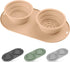 Dog Food Bowls & Collapsible Water Bowls with No-Spill, Non-Skid Feeder Bowls & Mat for Small Medium Large Dogs