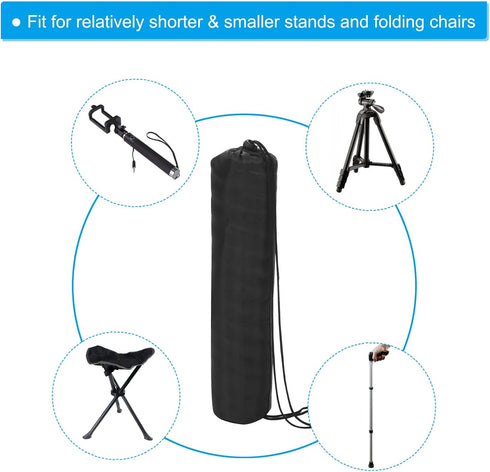 19 Inch 2 Pack PATIKIL Mini Camp Chair Replacement Bag, Nylon Foldable Tripod Carry Bag Storage Bag with Shoulder Strap