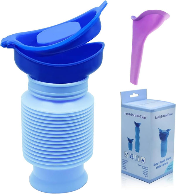 Generic 750ML Emergency Urinal, Pedestal Urinal, Pocket Toilet for Men Women, Pee Bottles