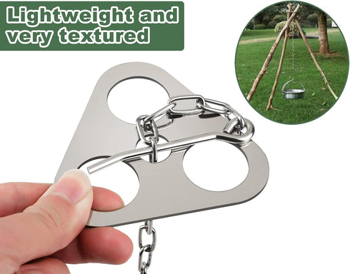 DS. DISTINCTIVE STYLE Stainless Steel Campfire Tripod Plate for Outdoor Cooking - Turn Branches into Camping Tripod