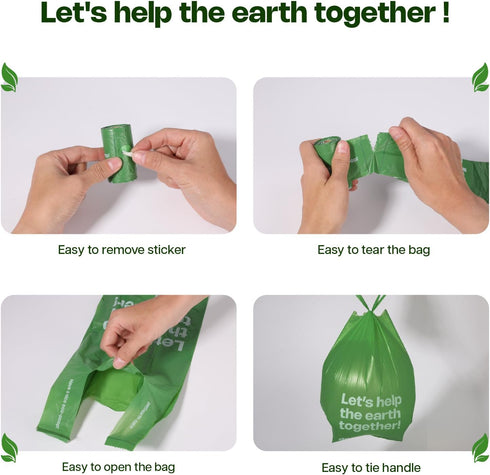 40 480 Counts Dog Poop Bags with Handles Large Size Rolls Big Sizes Leak Proof and Extra Thick Waste Bags Refill Rolls