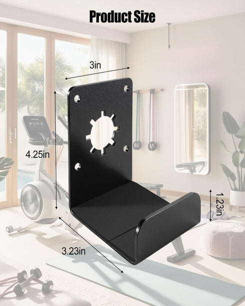 JVWKPU 200 lb, Weight Bench Gym Storage with Rubber Gasket, Heavy Duty Wall Mount Brackets Adjustable Hanger Home Gym