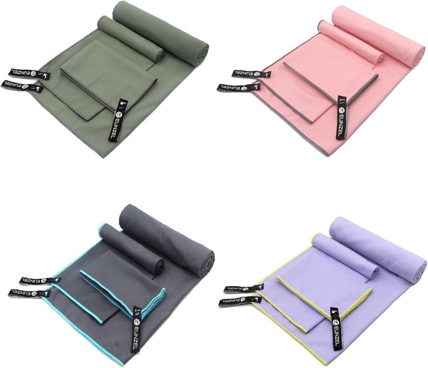 4 Set Quick Dry Camping Towel, Microfiber Travel Towel Super Absorbent Fast