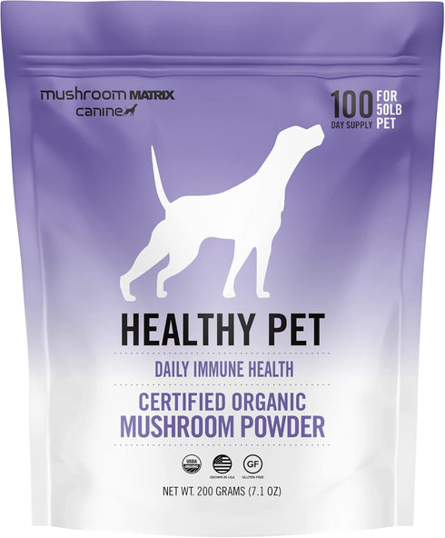 Om Mushroom Matrix Pet - Canine, Daily Functional Immune Support for Dogs & Cats, 200 Grams, USA Grown