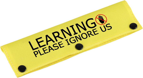 Funny Dog Leash Sleeve, Learning Please Ignore Us Dog Leash Wrap Sleeve Alert Tag for Pet Birthday Gift (Learning