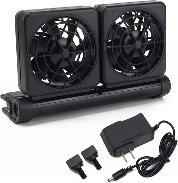 Aquarium Chillers Cooling Fan with 2 Wind Speed, Adjustable 2 3 4 Heads Fish Tank Cooling Fan (2 Head)