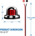 Obcursco Boat Navigation Lights, LED Red and Green Deck Mount Lights for Port, Starboard, Bow and Stern, Ideal
