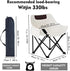 330 lbs Folding Chairs Heavy Duty Support Moon Chair with Carry Bag, Outdoor Quad Lumbar Back Padded with Side Pockets