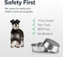 2 Pack Hammered Stainless Steel Dog Bowls, Premium Metal Dog Bowls with Non Slip Rubber Bottom, Dishwasher Safe, Easy to Clean, 4 Cup, Gray Bottom