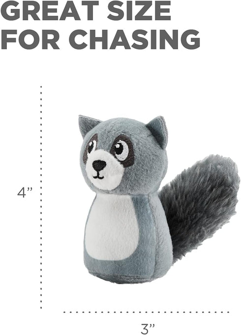 Outward Hound Squeakin' Racoon Hide A Puzzle Plush Replacement Dog Toys - 3 Pack