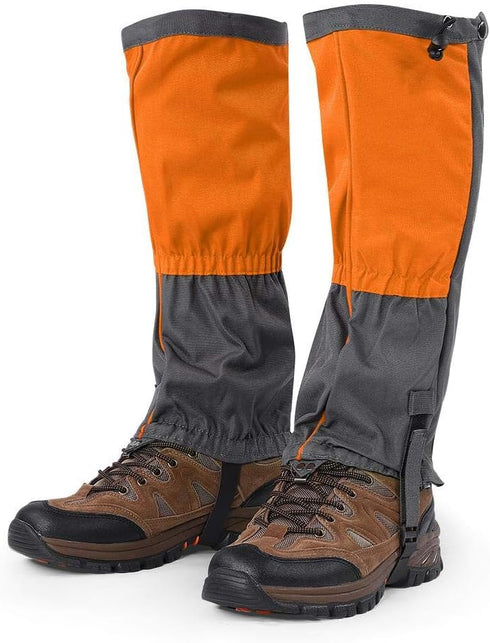 RiToEasysports Leg Gaiters Waterproof Snow Boot Gaiters for Outdoor Backpacking Climbing Fishing Hunting(Orange) Ski