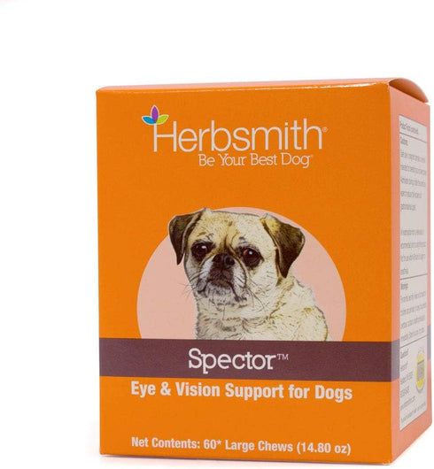 Herbsmith Spector - Eye & Vision Support for Dogs, Senior Supplement for Greying Eyes, Antioxidant, 60Ct Large Chews