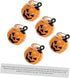 5 Pcs Pumpkin Bells Halloween Ornaments, Cartoon Keychain Pet Bells, Dog Collar Bell Decor Accessories