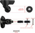 OwnMy Luggage Suitcase Replacement Wheels 60mm x 17mm, Rubber Swivel Caster Repair Kits, Set of 2