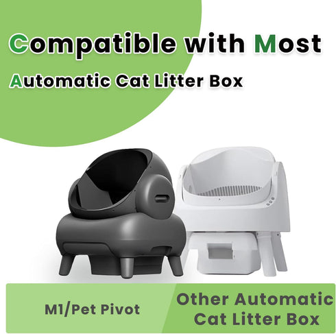 80 Count NeakasaM1 11 4 (80 Count) Litter Bags Compatible with and Pet Pivot Autoscooper Open-Top Self-Cleaning Cat