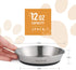 Cat Bowls, 2 Pcs Stainless Steel Bowls for Food and Water, Non-Slip Shallow Dishes for Small Dogs and Cats