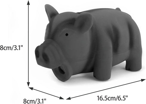 2 Pack 6.5" CHIWAVA Medium Pig Dog Toy for Dogs Latex Rubber Cube Squeeze Grunting Sound Interactive Play