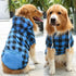 Big Dog Winter Coat Pet Plaid Hoodie Jacket Reversible Vest Cold Weather Dog Cat Clothes Pet Apparel for Medium Large Dogs Labrador Clothing (XX-Large,Blue)