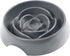 Messy Mutts Interactive Slow Feeder, Puzzle Dog or Cat Bowl, 9.8” x 2.2”, 3 Cup, Enrichment Food Dish, Cool Grey