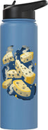 Whimsical Cartoon Cheese Design For Enthusiasts Floating Swiss Cheese Illustration For Food Lovers Stainless Steel