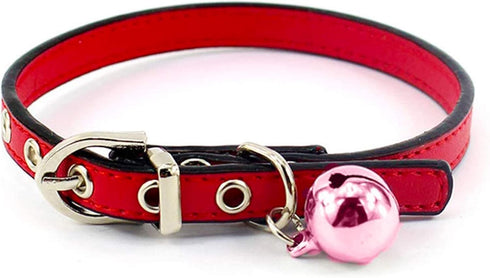 IVIA PET 4 Sets Cat Bell for Dog Collar Charm, 2 Pack Stainless Steel Dog Tag Clips, 2 Small Pink