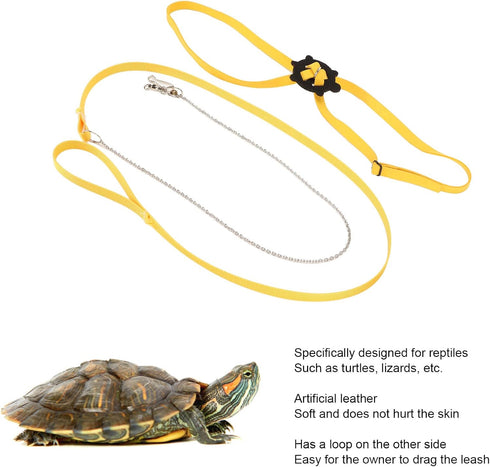 Harness Leash for Small Pets - Pet Tortoise Leash Walking Rope for Outdoor Training, Available in Yellow.