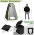 FENNIDICE 14.5'' Portable Toilet for Camping with Pop-Up Privacy Tent, Portable Potty for Adults, Ultralight Foldable