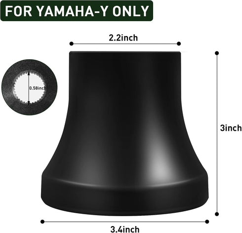 Steering Wheel Adapter Golf Cart Steering Wheel Adapter for YAMAHA Golf Carts Mounting Adapter(Black) by QYMOPAY