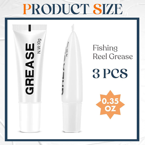 3 Threlaco Pcs Fishing Reel Grease Fishing Reel Lubricant Forming a Lubrication Layer to Provide Smooth and Long