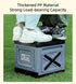 Foldable Emergency Toilet & Storage Box for Road Trips (Off-White)