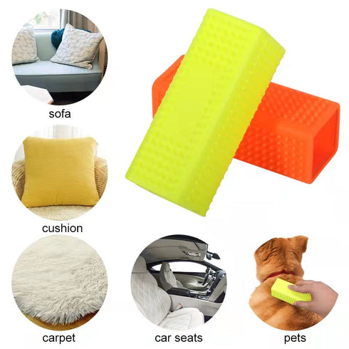 Pet Hair Remover Roller Cleaner, Rubber Block Brush for Dog Hair on Furniture, Carpet Brush for Sofa Cleaning