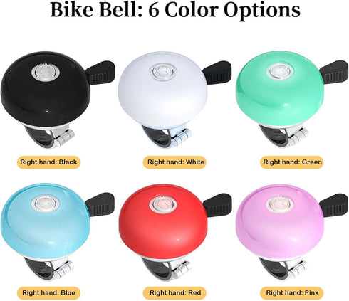 Greallthy Classic Bike Bell for Adults Kids, Loud Sound Bicycle Bell Accessories for Handlebars, Beach Cruiser Mountain