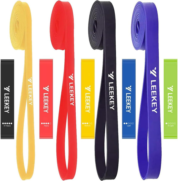 LEEKEY Resistance Bands, Exercise Bands Set for Working Out, Pull Up Assist Bands for Men and Women