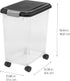 IRIS USA Airtight Dog Food Storage Container, Up to 30 lbs, with Attachable Wheels for Easy Mobility
