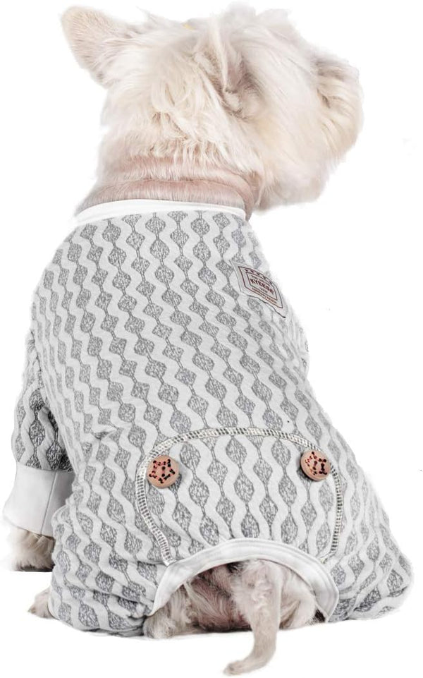 KYEESE Cotton Stretchable Dog Pajamas Jumpsuit 4 Legs Puppy PJs