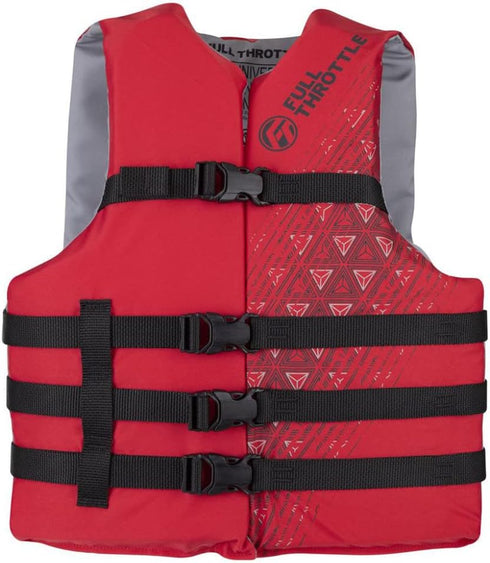 Full Throttle Adult Universal Ski Vest in Red for Water Sports