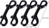 4 Pcs Double Ended Bolt Snap Hooks Zinc Alloy Trigger Chain Clips Heavy Duty Metal Spring Hook for Pet Dog Leash Collar Leash Horse Tack - Black by Weenkeey