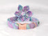 Unique Style Paws Dog Collar with Flower, Adjustable Flower Pattern Collar, Durable for Small Medium Large Dogs